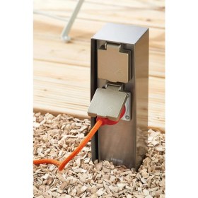 Resim Paslanmaz Çelik Güç Kaynağı, Uyumlu Hava Koşullarına Dayanıklı Akıllı Priz 