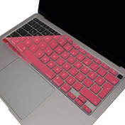 Resim Pembe Macbook Air M1 Klavye Kılıfı Türkçe Q Baskı A2179 A2337 Ile Uyumlu McStorey