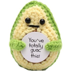 Resim Suntek Onay Kartları Ile Komik Avokado Sevimli Teşvik Sarı 