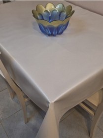 Resim Elyaflı Pvc Muşamba - Desenli Silinebilir Masa Örtüsü Gri 140 