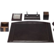 Resim Kahve Deri Unisex Sümen Takımı - S1SU00004754-A98 