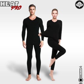 Resim Termal İçlik Takım - HeatPro - Siyah - Pamuklu - Argeus - XXL 