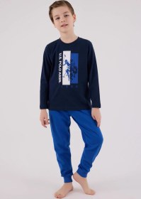 Resim U.s. Polo Assn. Erkek Çocuk Uzun Kol Pijama Takım Lacivert-1784 Lacivert 