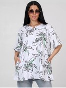 Resim Massiro Büyük Beden Ofis İçin Kadın Tunik 232829167 Beyaz 