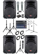 Resim Lastvoice Ample Surface-Paket-4 Aktif hoparlör ve Mixer Full Ses Sistemi Seti 