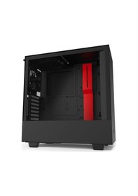Resim Nzxt H510I Ca-H510I-Br Temperli Cam Mat Siyah/Kırmızı Oyuncu Kasa 