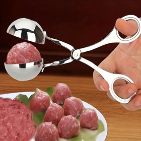 Resim 1 adet Paslanmaz Çelik Et Toplama Maşası Kaymaz Saplı Yapışmaz Et Toplama Maşası, Köfte Toplama Maşası, Pirinç Kek Pops Kalıbı, Köfte Yapıcı Buz Maşası, Kurabiye Hamuru Kürekleri Mutfak Araçları için 