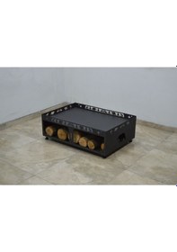 Resim Fs-107-d Doğa Desenli 60 90 Odunluklu Lazer Kesim Soba Altlığı 