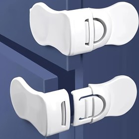 Resim 5 adet Bebek Güvenlik Çekmece Kilidi - Anti-Sıkıştırma Taşınabilir Dolap Güvenlik Aksesuarları, Bebek Çekmece, Buzdolabı ve Dolap için Beyaz Plastik Kilitler, Güvenli Depolama Çözümü, Şık Tasarım, Dayanıklı Yapı 