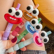 Resim 1 adet Büyük Ağız ve Gözlerle Karikatür Karakter Jel Kalem - Siyah Mürekkep, Pürüzsüz Yazma, Eğlenceli Ofis ve Okul Malzemesi, Çoklu Renk Seçenekleri, Sevimli Yazma Aracı 
