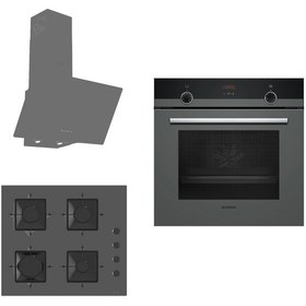 Resim Siemens - Ferre HB514FBH2T- SS208 - D08 Gri Ankastre Set 