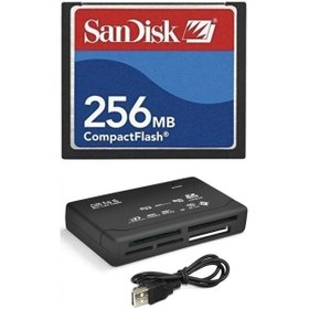 Resim 256 Mb Compact Flash Hafıza Kartı - Usb 2.0 Cf Kart Okuyucu 