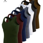 Resim 7 Adet Erkek Atletleri, Nefes Alabilen Çabuk Kuruyan Polyester Yuvarlak Yaka, Düz Renkli Spor Yelekleri Koşu ve Egzersiz İçin, Düzenli Kalıp Örme Kumaş Gömlekler Yemek ve Spor İçin, İlkbahar/Yaz/Sonbahar - Çoklu Renkler 