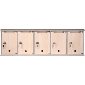 Resim Ahşap Posta Kutusu Büyük - Akça 5Li Ceviz 2 Renk 