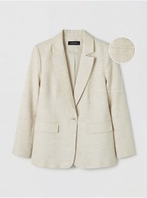 Resim LC Waikiki GÜLİS GİYİM'DEN Bej Keten Karışımlı Kadın Blazer Ceket 