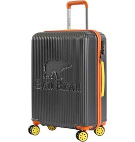Resim Bad Bear Logo Suitcase 23.01.80.002kg Koyu Gri Orta Boy Tekerlekli Abs Valiz 64 Lt. Koyu Gri 