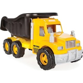 Resim Pilsan Mack Kamyon Sarı Renkli Hareketli Damperli Oyuncak Araç 2-7 Yaş Erkek Çocuklar İçin 