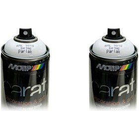 Resim Motip Carat Ral 9010 - Parlak Beyaz Sprey Boya 2 Adet 