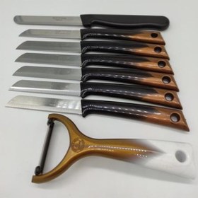 Resim Solingen Siyah-Kahve 8 Parça Mutfak Seti 