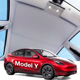 Resim For Tesla Model Y Yenilenmiş Sürüm Ön Güneşlik, Termal Yalıtım Pencere Üst Güneşlik Aksesuarları, Dayanıklı Malzeme, UV Koruma 