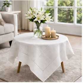 Resim Mrmemo Işlemelik Fiskos Örtüsü Sade Düz 