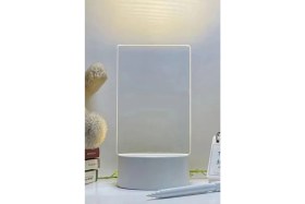 Resim LED Çizim Tableti Gece Lambası Kafe Sunum LED Işıklı Mini Yazı Tahtası Özel Kalemli 