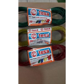 Resim Tesa Pvc Kaplı Çelik Çamaşır Ipi 20 Metre 3 Adet 