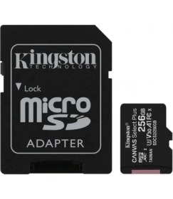 Resim Kingston SDCS2/256GB CL10 100MB/S Microsd (Sd Adaptörlü) 