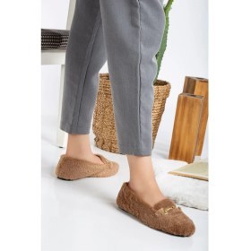 Resim Slipcat Yumuşak Peluş Kadın Ev Babeti Ses Yapmaz Hafif Taban Panduf Ev Pandufu 