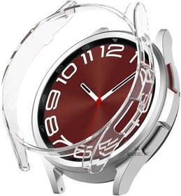 Resim Sneezy Samsung Galaxy Watch 6 47MM İle Uyumlu PC Kasa Koruyucu Şeffaf 