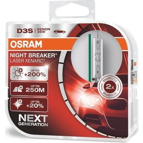 Resim D3S Osram Ampul 35W Hcb2 %200 Fazla Işık Gucu Night Breaker Laser 