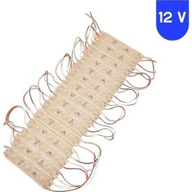 Resim 12 Volt 1.5 Watt 3 Lensli 3000 K Günışığı 2835 Smd Led Modül Ip65 10 Adet Modül 