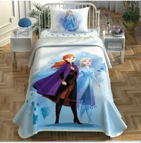 Resim Taç Frozen 2 Sisters Tek Kişilik Pike Takımı 120X200 