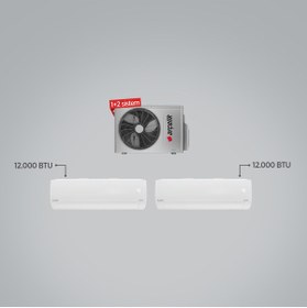 Resim Arçelik 1 2 Multi Ekolojik Inverter Klima - Yeni Nesil Wifi ( 1 Dış Ünite 12 12 Btu Iç Ünite) / A 