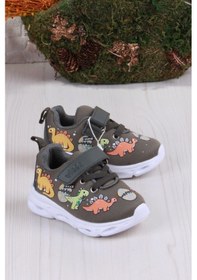 Resim Vicco 346.b25y.171 Haki Dino Işıklı Erkek Çocuk Ayakkabı Haki 