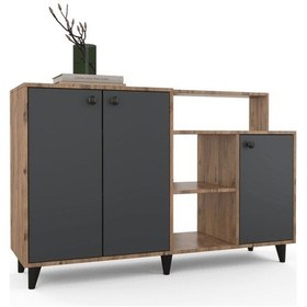 Resim Siena Konsol - Atlas Çam - Antrasit 