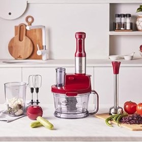 Resim Pazarcan Karaca Mastermaid Prosteel 2000w Mutfak Robotu Kırmızı 