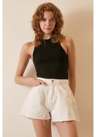 Resim Never More Bisiklet Yaka Top Siyah 