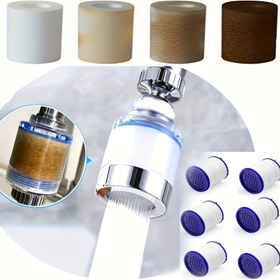 Resim Ev, Açık Hava, RV, AVM'ler ve Oteller için İdeal - Hamile Kadınlar, Temiz İçme Suyu için Gelişmiş Filtreleme Sistemi - PP, Lekeli/Kum/Pas Dirençli - 6-Pack Evrensel Musluk Suyu Arıtma Filtresi Değiştirme 