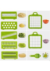 Resim Altron 16 Parça Hazneli Sebze Doğrayıcı Dilimleyici Kesici Çok F 