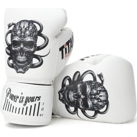 Resim Titan Sport Beyaz Yılanlı Robot Kurukafa Desenli Fgr Model-2 Boks Eldiveni Çok Renkli 