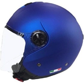 Resim Sway Metalik Mavi Çene Açık 2xl Beden Kask Çok Renkli 