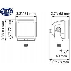 Resim HELLA 10V-30V OFF-ROAD LAMBA 40W 5700K 3000 LÜMEN (GENİŞ AÇI) (4 