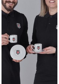 Resim Neva N3422 Beşiktaş Lisanslı Arma Logo 2'li Kahve Fincan Takımı-Bjk 