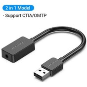 Resim Vention Ses Kartı Usb 3.5mm Ses Arabirimi Adaptörü Harici Ses Kartı Pc Dizüstü 2 İn 1 Model 