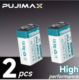 Resim Willowhaven Pujımax 9v 1200mah Lityum Pil 2 Adet Hızlı Şarj Uzun Ömür 