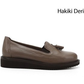 Resim Gönderi R Vizon Antik Dolgu Taban Püsküllü Hakiki Deri Ayakkabı Vizon 