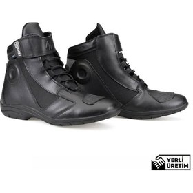 Resim 4riders City Evo Ce Sertifikalı Korumalı Motosiklet Botu Siyah 
