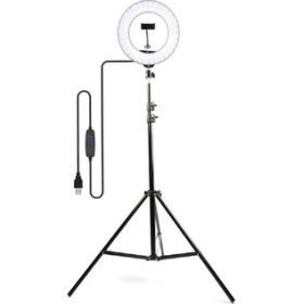 Resim DP Youtube Kuaför Makyaj Vlogger Ring Light LED 10" 26 cm 