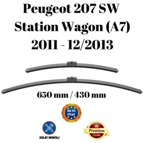 Resim Peugeot 207 Sw Station Wagon A7 2011 2012 2013 Uyumlu Ön Cam Silecek Süpürgesi Takımı 650/430mm Silbak 